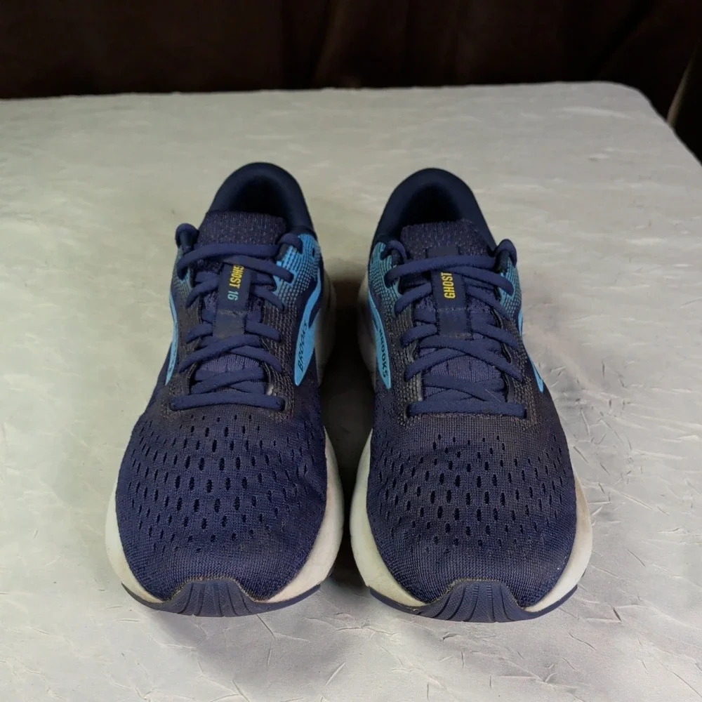Brooks Ghost 16 Shoes Mens Size 8D Blue Running Sneakers Cushioned Comfort